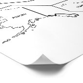 Verenigde Staten overzicht kaart met staatsnamen (Hoek)