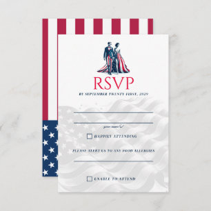 Verenigde Staten Paar RSVP Kaartje