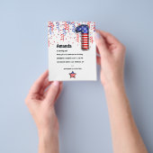 Verenigde Staten Patriotic Balloon 1e verjaardag U Flyer (Hand)