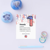 Verenigde Staten Patriotic Balloon 1e verjaardag U Flyer (Enkel)