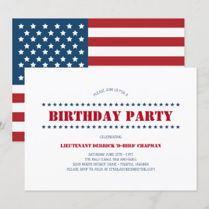 Verenigde Staten Patriotic Birthday Party Kaart