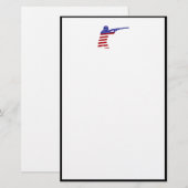 Verenigde Staten Patriottisch Geweer Schieten Briefpapier (Voorkant / Achterkant)