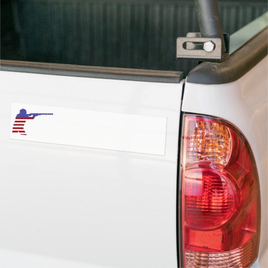 Verenigde Staten Patriottisch Geweer Schieten Bumpersticker (Op Truck)
