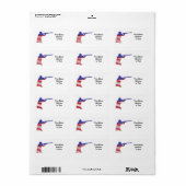 Verenigde Staten Patriottisch Geweer Schieten Etiket (Full Sheet)