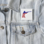 Verenigde Staten Patriottisch Geweer Schieten Vierkante Button 5,1 Cm (In situ)