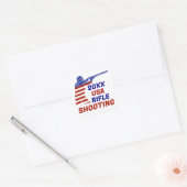 Verenigde Staten Patriottisch Geweer Schieten Vierkante Sticker (Envelop)