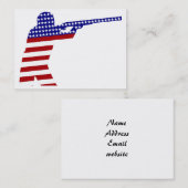Verenigde Staten Patriottisch Geweer Schieten Visitekaartje (Voorkant / Achterkant)