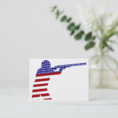 Verenigde Staten Patriottisch Geweer Schieten Visitekaartje (Staand voorkant)