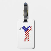 Verenigde Staten Patriottisch MANNEN Bagagelabel (Achterkant verticaal)