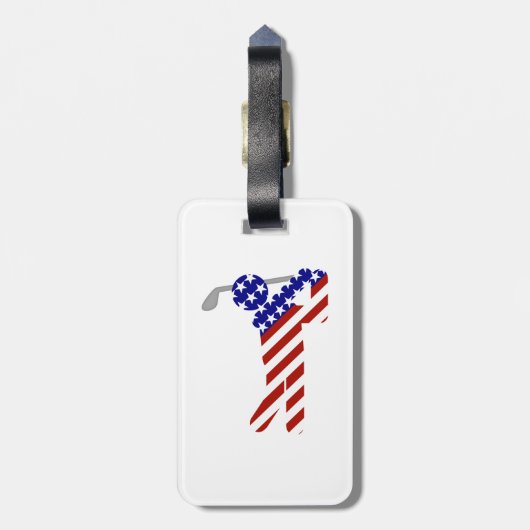 Verenigde Staten Patriottisch MANNEN Bagagelabel (Achterkant verticaal)