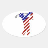 Verenigde Staten Patriottisch MANNEN Ovale Sticker (Voorkant)