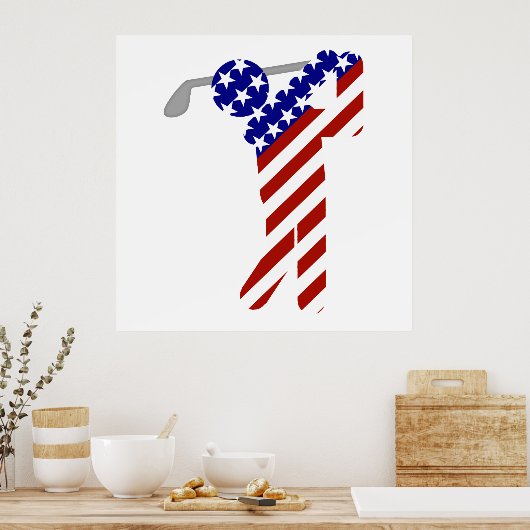 Verenigde Staten Patriottisch MANNEN Poster (Keuken)