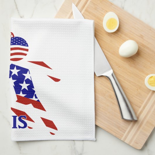 Verenigde Staten Patriottisch MANNEN Theedoek (Quarter Fold)