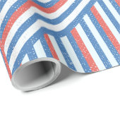 Verenigde Staten Patriottisch Rood Wit & Blauw Ste Cadeaupapier (Rol Hoek)