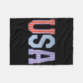 Verenigde Staten Patriottische 4e Juli Amerika Ona Fleece Deken (Voorkant (Horizontaal))