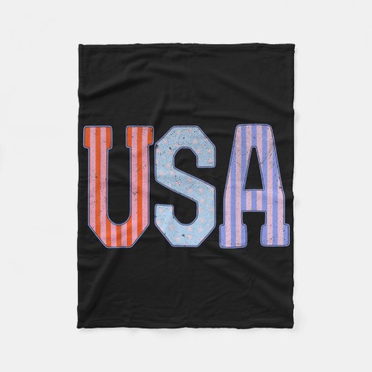 Verenigde Staten Patriottische 4e Juli Amerika Ona Fleece Deken (Voorkant)