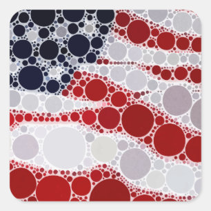 Verenigde Staten Patriottische Abstracte Verenigde Vierkante Sticker