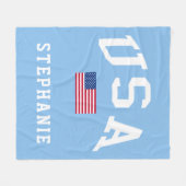 Verenigde Staten Patriottische Onafhankelijkheidsd Fleece Deken (Voorkant (Horizontaal))