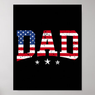 Verenigde Staten Patriottische Vader Vaderdag Amer Poster