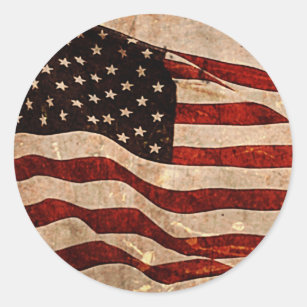 Verenigde Staten Patriottische Verenigde Staten Ru Ronde Sticker