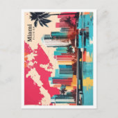 Verenigde Staten Pop Art Travel Illustration Briefkaart (Voorkant)