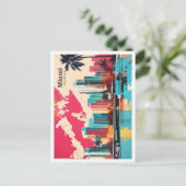 Verenigde Staten Pop Art Travel Illustration Briefkaart (Staand voorkant)