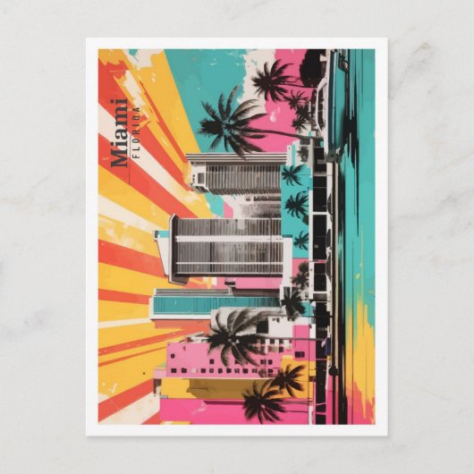 Verenigde Staten Pop Art Travel Illustration Briefkaart (Voorkant)