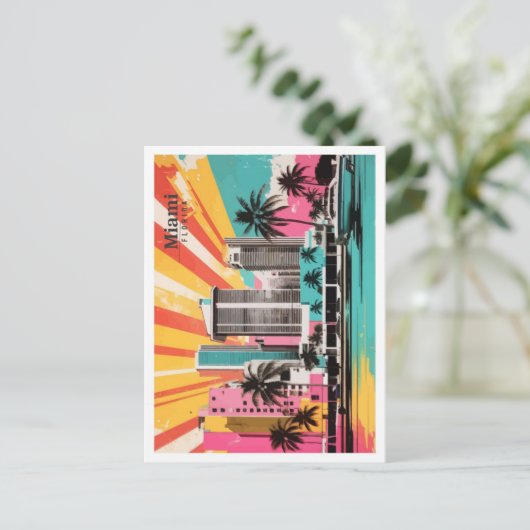 Verenigde Staten Pop Art Travel Illustration Briefkaart (Staand voorkant)