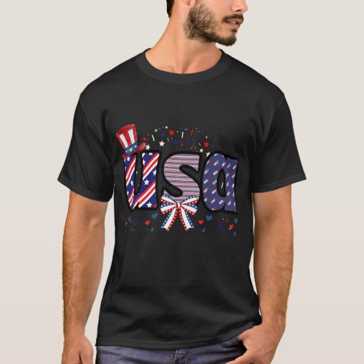 Verenigde Staten Pride Pet & Bow T-shirt (Voorkant)