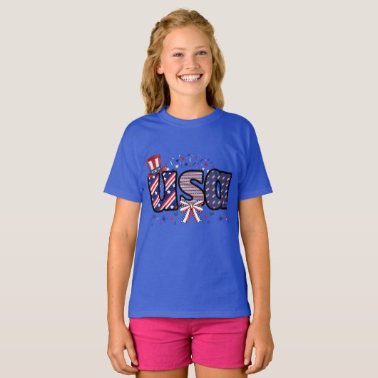 Verenigde Staten Pride Pet & Bow T-shirt (Voorkant volledig)