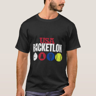 Verenigde Staten Racketlon - Tafeltennis Badminton T-shirt