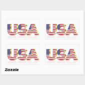 Verenigde Staten Rechthoekige Sticker (Vel)