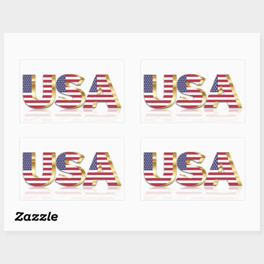 Verenigde Staten Rechthoekige Sticker (Vel)