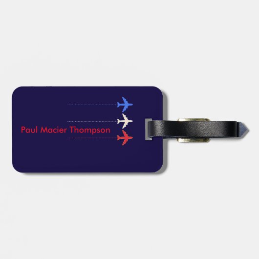 Verenigde Staten reizen per vliegtuig Bagagelabel (Achterkant horizontaal)