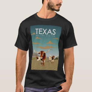 Verenigde Staten retro Amerikaanse staat reizen T-shirt