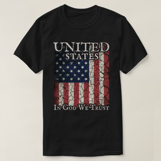 Verenigde Staten Retro Grunge T-shirt (Design voorkant)