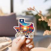 Verenigde Staten Retro Sunset Desert Sticker