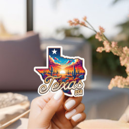 Verenigde Staten Retro Sunset Desert Sticker