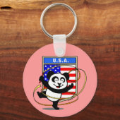 Verenigde Staten Rhythmic Gymnastics Panda Sleutelhanger (Voorkant)