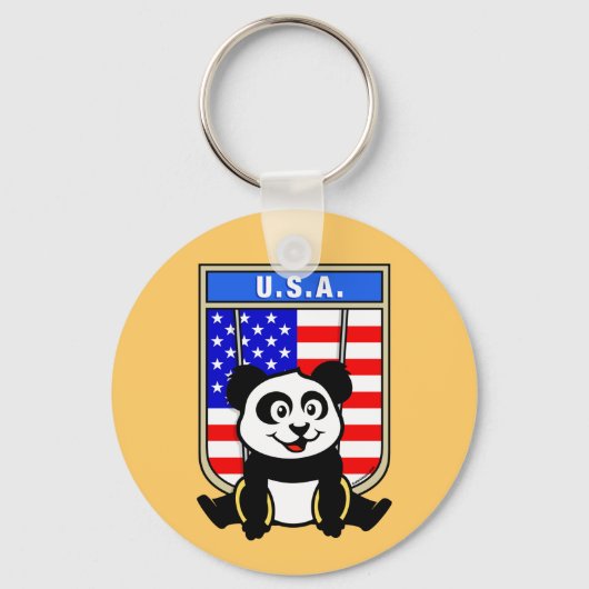 Verenigde Staten Rings Panda Sleutelhanger (Voorkant)