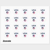 Verenigde Staten Ronde Sticker (Vel)