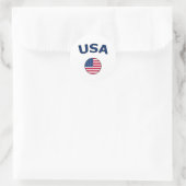 Verenigde Staten Ronde Sticker (Tas)