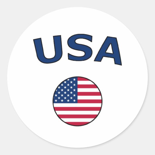 Verenigde Staten Ronde Sticker (Voorkant)