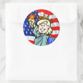 Verenigde Staten Ronde Sticker (Tas)