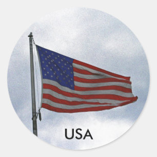 Verenigde Staten Ronde Sticker