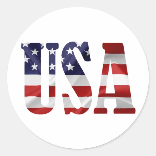 Verenigde Staten Ronde Sticker (Voorkant)
