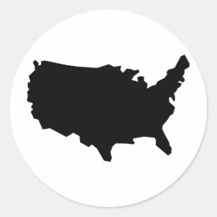 Verenigde Staten Ronde Sticker