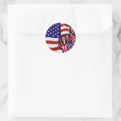 Verenigde Staten._ Ronde Sticker (Tas)