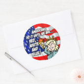 Verenigde Staten Ronde Sticker (Envelop)