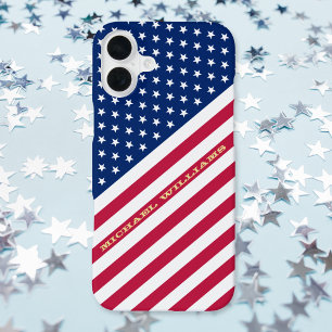 Verenigde Staten Rood Blauw Wit Sterren Strepen Vl iPhone 16 Plus Hoesje